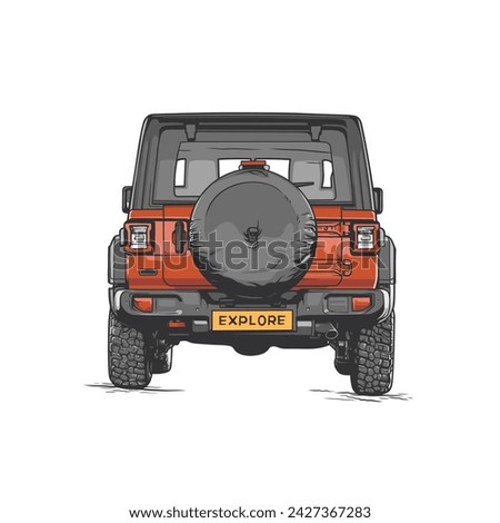 Off-road vehicle. Vector illustration isolated on a white background.