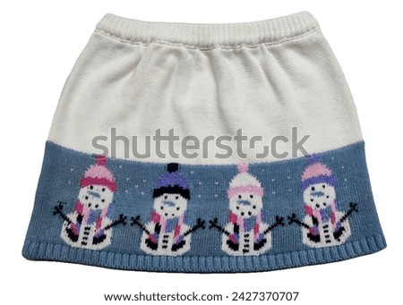 Girls Penguin Knit Christmas Skirt Dress Sweater and Skirt Bottom Dress Knitted Xmas or Holidays Jumper. Ugly Christmas knit bottom skirt dress sweater. Knitwear Sweatshirt 