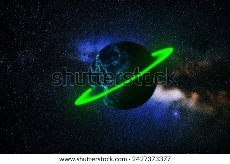Image of earth in space beautiful picture taken from satellite
