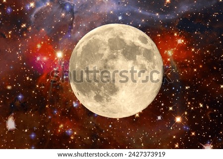 Moon and space. The elements of this image furnished by NASA.

