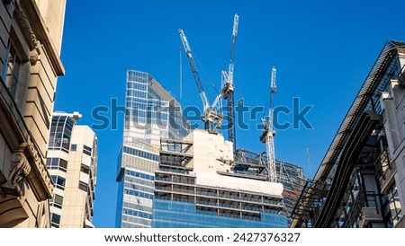 Modern skyscraper under construction in the City of London