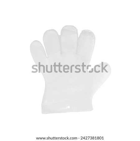 Vinyl protective gloves on white background