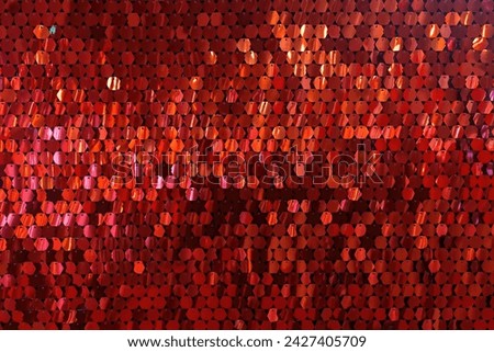 Red shiny iridescent background. Pixel background.