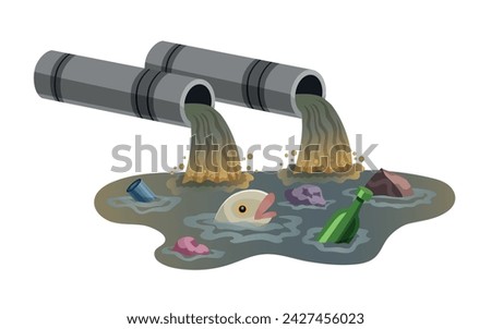 Water pollution ecological environmental concept Royalty-Free Stock Photo #2427456023