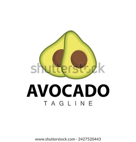 fresh avocado garden avocado logo illustration design simple template product branding