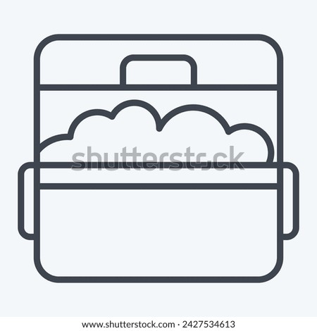 Icon Ice Bucket. related to Picnic symbol. line style. simple design editable. simple illustration