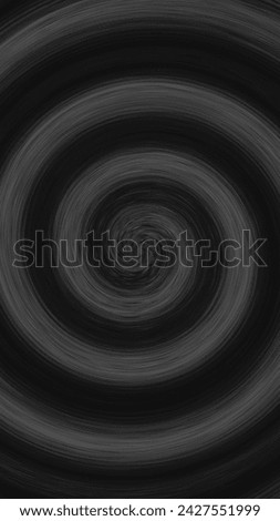Abstract background. Vortex pattern. Psychedelic hypnosis. Monochrome black grey retro tv noise grain spiral flow mystery funnel optical illusion in captivating abstract art.