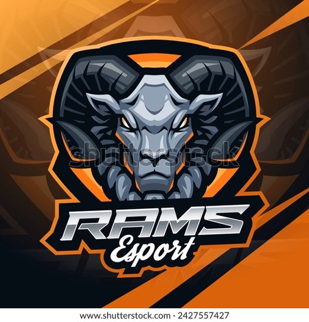 Rams esport mascot logo design
