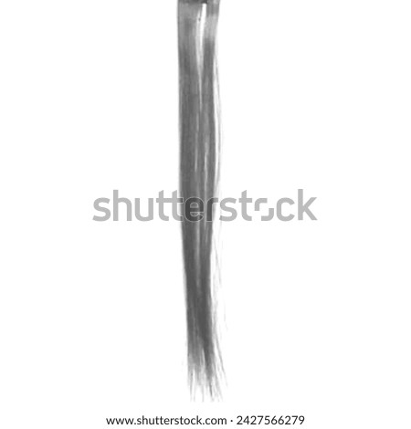 Long female hair isolated on white background