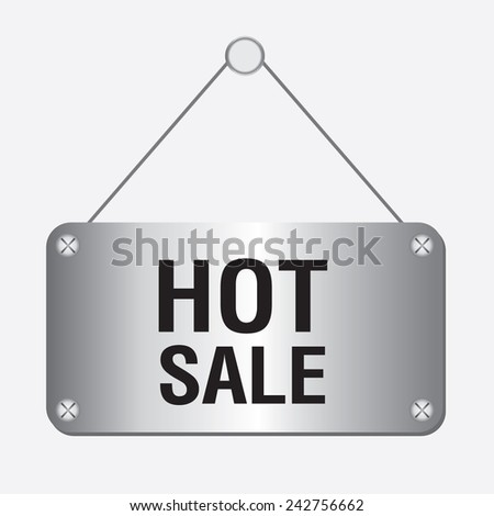 silver metallic hot sale sign hanging on the wall 