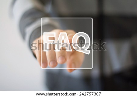 Business button sign FAQ connection signal icon