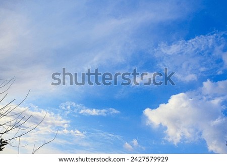 beautiful blue sky photo, landscape photo, clouds