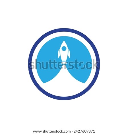 Rocket vector illustration icon Logo Template design