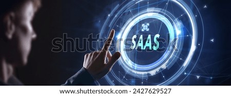 Software as a Service SaaS. Software concept. Business, modern technology, internet and networking concept.