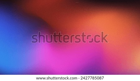 Vibrant orange red gray white psychedelic grainy gradient color flow wave on black background, music cover dance party poster design