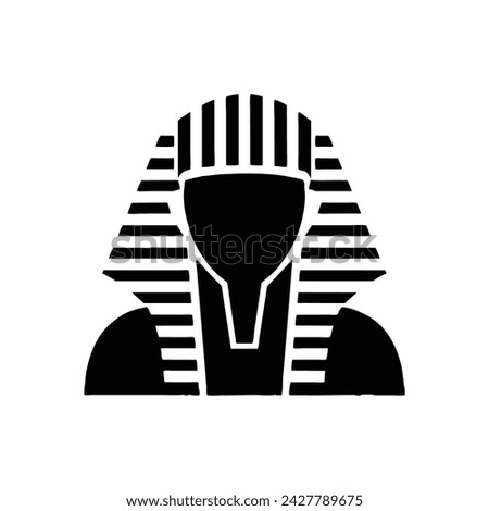 Silhouette of an Egyptian pharaoh Royalty-Free Stock Photo #2427789675