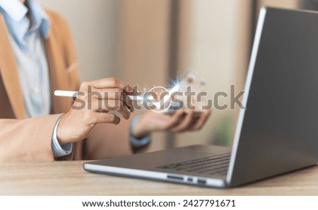 businessman, holding pen, ticking check mark, approving, reviewing business documents, real estate, and agreements, online, and quality assurance concept.