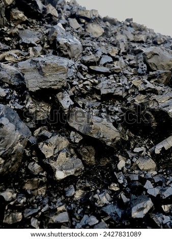 Coal is one of the fossil fuels. Royalty-Free Stock Photo #2427831089