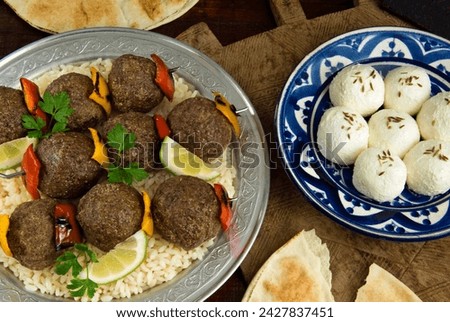 Koftas, kofta meat ball, middle eastern food, egypt, north africa, africa Royalty-Free Stock Photo #2427837451