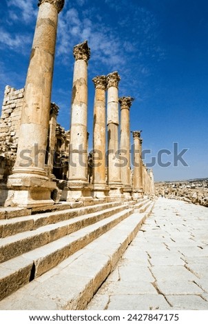 Tha cathedral, jerash (gerasa) a roman decapolis city, jordan, middle east Royalty-Free Stock Photo #2427847175