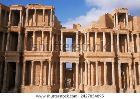 The theatre, sabrata (sabratha), unesco world heritage site, tripolitania, libya, north africa, africa