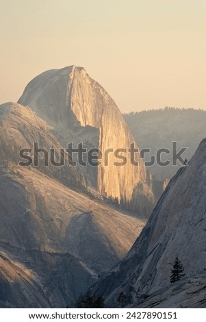 Half dome at sunset, olmsted point, yosemite national park, unesco world heritage site, california, united states of america, north america