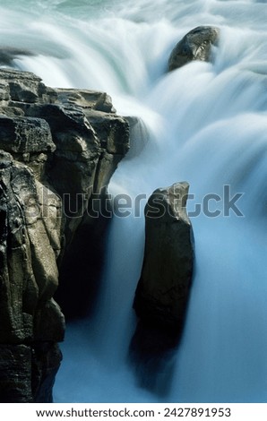 Sunwapta falls, jasper national park, alberta, canada, north america