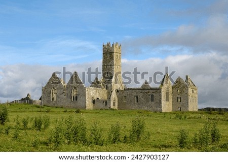 Ross errilly franciscan friary, near headford, county galway, connacht, republic of ireland, europe Royalty-Free Stock Photo #2427903127