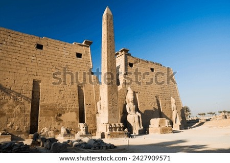 Luxor temple, luxor, thebes, unesco world heritage site, egypt, north africa, africa Royalty-Free Stock Photo #2427909571