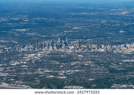 Aerial view of the Austin, Texas skyline