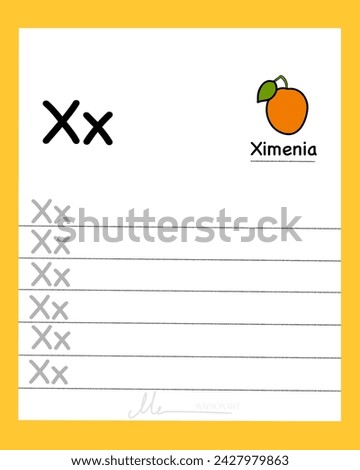 Letter X ، letter board For childreng