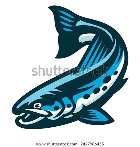 Trout Fish Logo Mascot Design