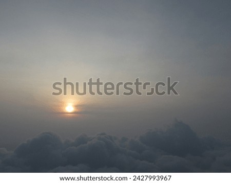 sunrise over the mountain with a view of the sea of clouds