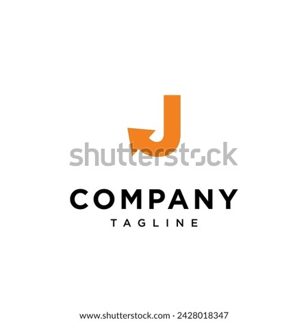 Letter J arrow logo icon vector template.eps