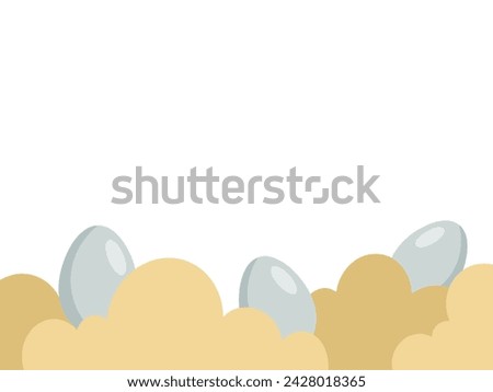 Easter Eggs Frame Border Illustration