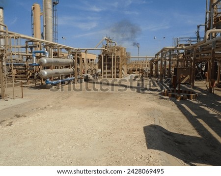 Live Plant of Pipe Rack and Vessels  Royalty-Free Stock Photo #2428069495
