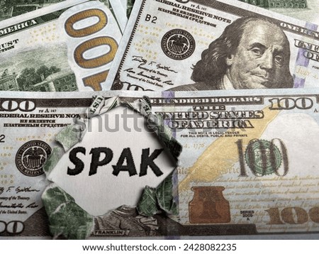 SPAC Special Purpose Acquisition Company sign on dollars, Stock Market Exchange Ticker. Companies IPO Stock Market Shares
