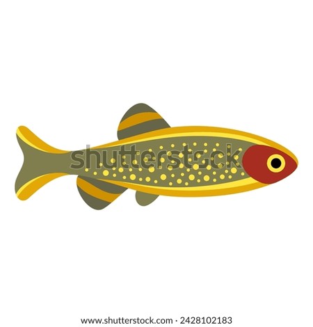 Colourful tropical fish. Aquarium fish. Flat style vector illustration.