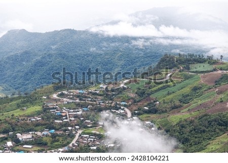 Village in the mountains at Phu Thap Buek, Phetchabun Province, Thailand