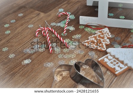 hello december - christmas background - bakeing - gingerbread 