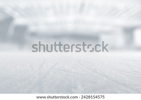 HOCKEY STADIUM BACKGROUND, ICE RINK IN WINTER SPORT ARENA, HOCKEY PLAYGROUND