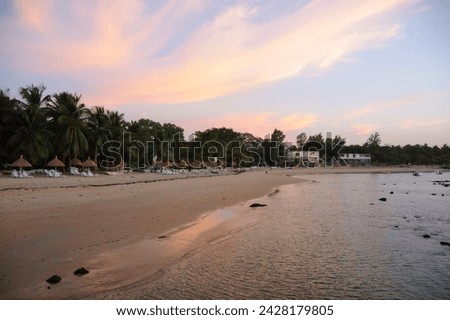 Sunset at saly, senegal, west africa, africa