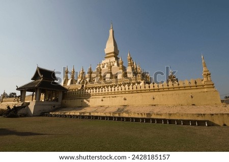 Pha that luang, vientiane, laos, indochina, southeast asia, asia