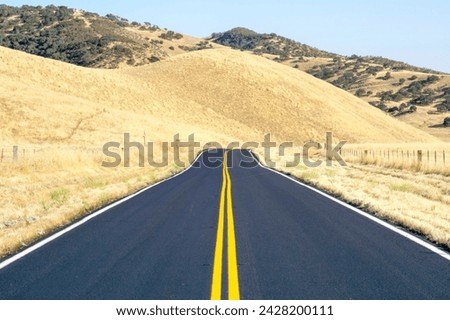 Surroundings of pinnacles national park and empty road, california, united states of america, north america