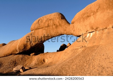 Natural arch, spitskoppe mountains, damaraland, namibia, africa