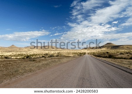 Road leading through kaokoland, namibia, africa