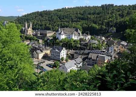 Town of clervaux, canton of clervaux, grand duchy of luxembourg, europe Royalty-Free Stock Photo #2428225813