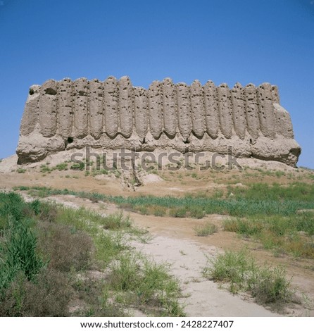 Kiz-kala fortress, dating from the 6th century ad, old merv, unesco world heritage site, turkmenia, turkmenistan, central asia, asia Royalty-Free Stock Photo #2428227407