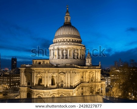 St. pauls cathedral dusk, london, england, united kingdom, europe