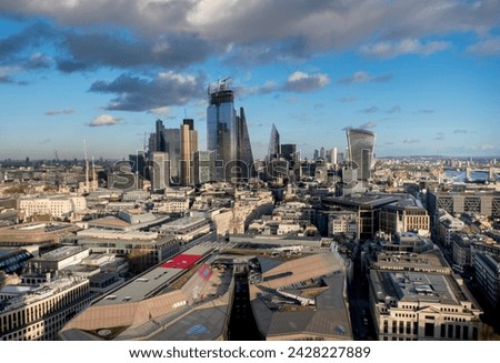 City of london from st. pauls, london, england, united kingdom, europe